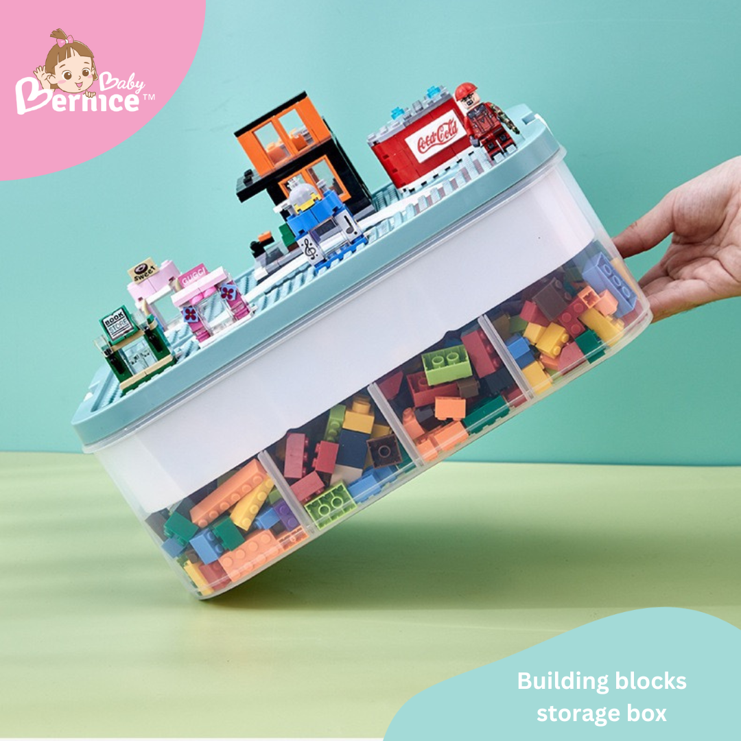 Multi-Tier Transparent LEGO-Inspired Storage Box: Lightweight, Stackable, and Ideal for Toy Organization