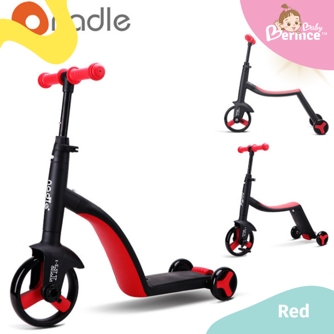 Nadle 3-in-1 Kids Scooter, Tricycle, and Balance Bike