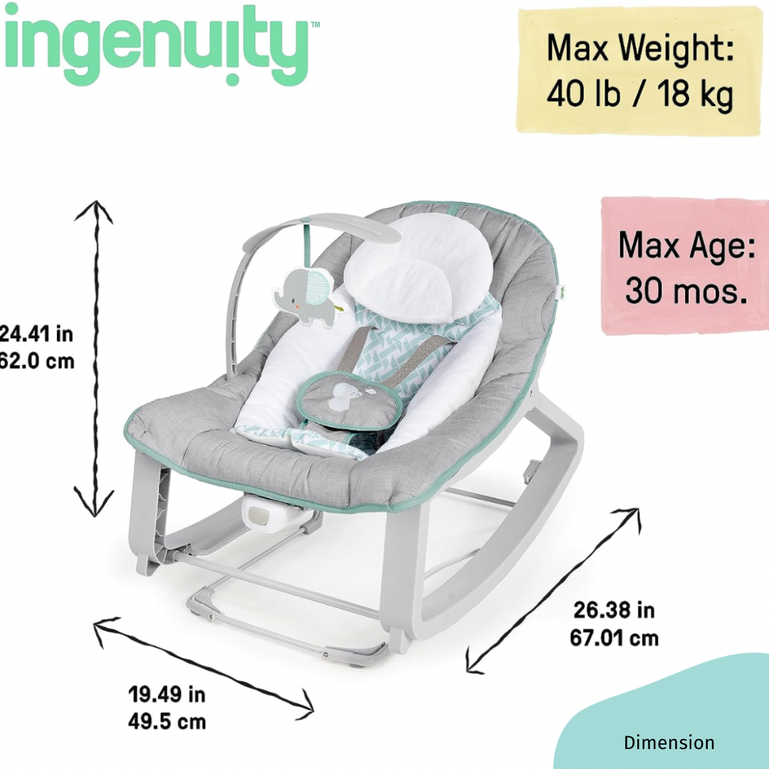 Keep Cozy 3-in-1 Grow with Me Bounce & Rock Seat - Weaver