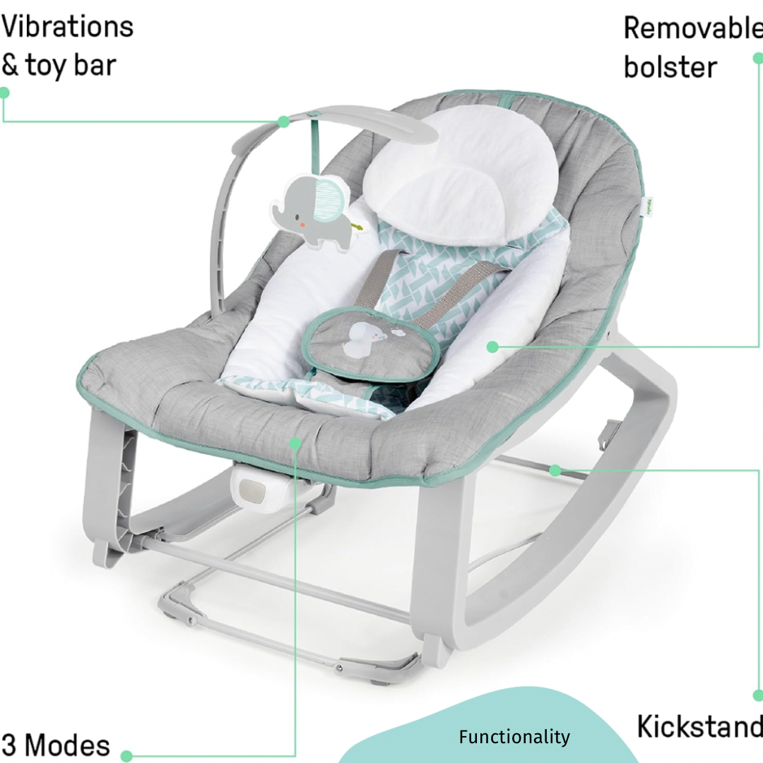 Keep Cozy 3-in-1 Grow with Me Bounce & Rock Seat - Weaver