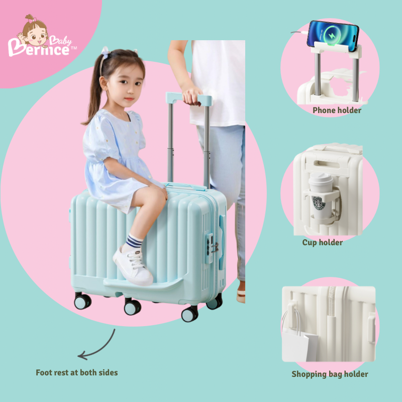 Little Voyager 20” Kids Ride-On Luggage with Seat & Fun Features