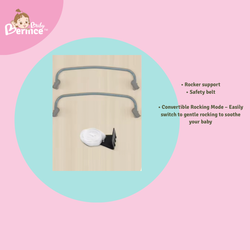 All in One Multifunction Baby Cot Playpen | Bassinet Rocker, Bedside Co-Sleeping, Diaper Changer, Mosquito Net, Foldable Travel Crib (0–3 Years)