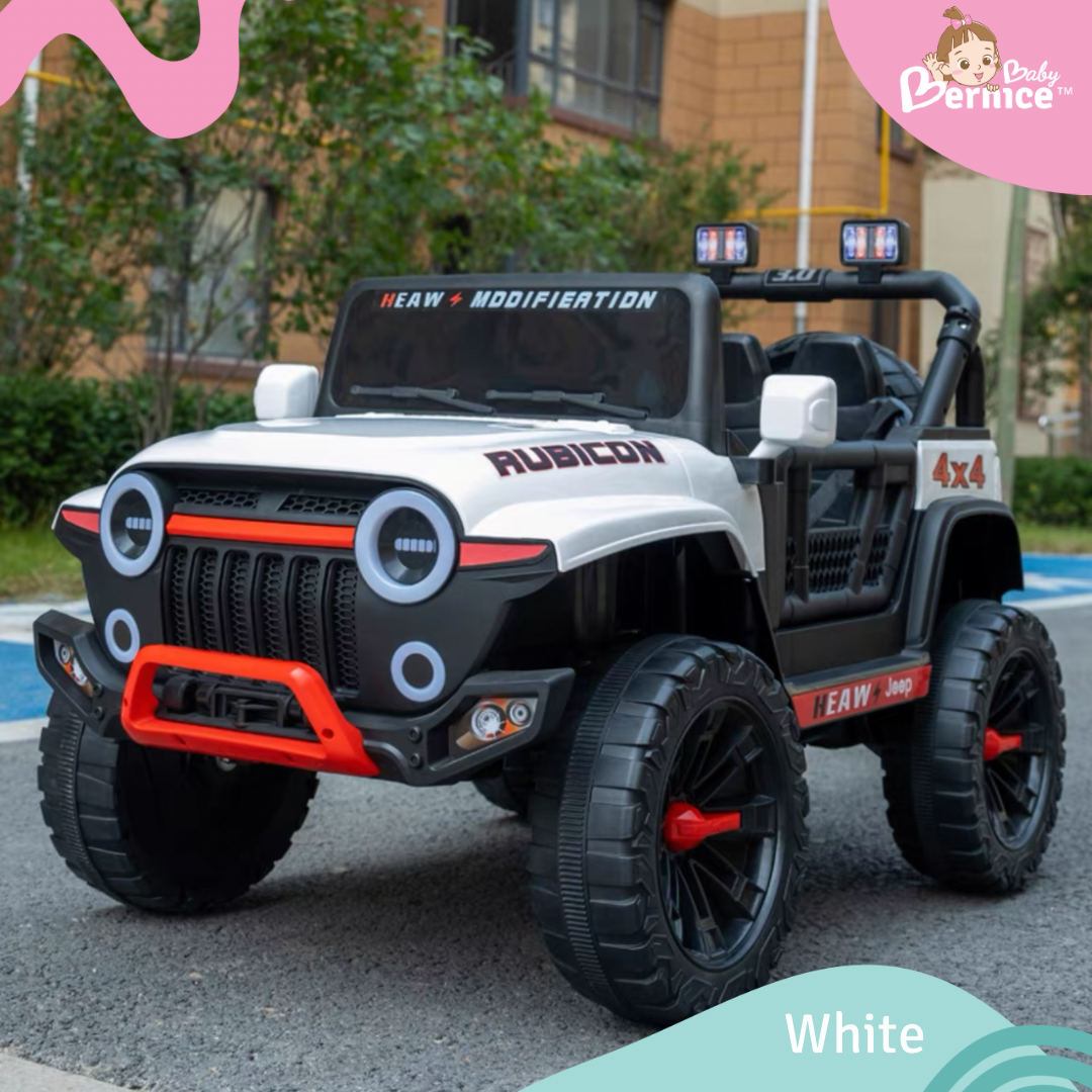 Jeep Rubicon Kids Electric Car – Self-Drive or Remote Control 2 Seater