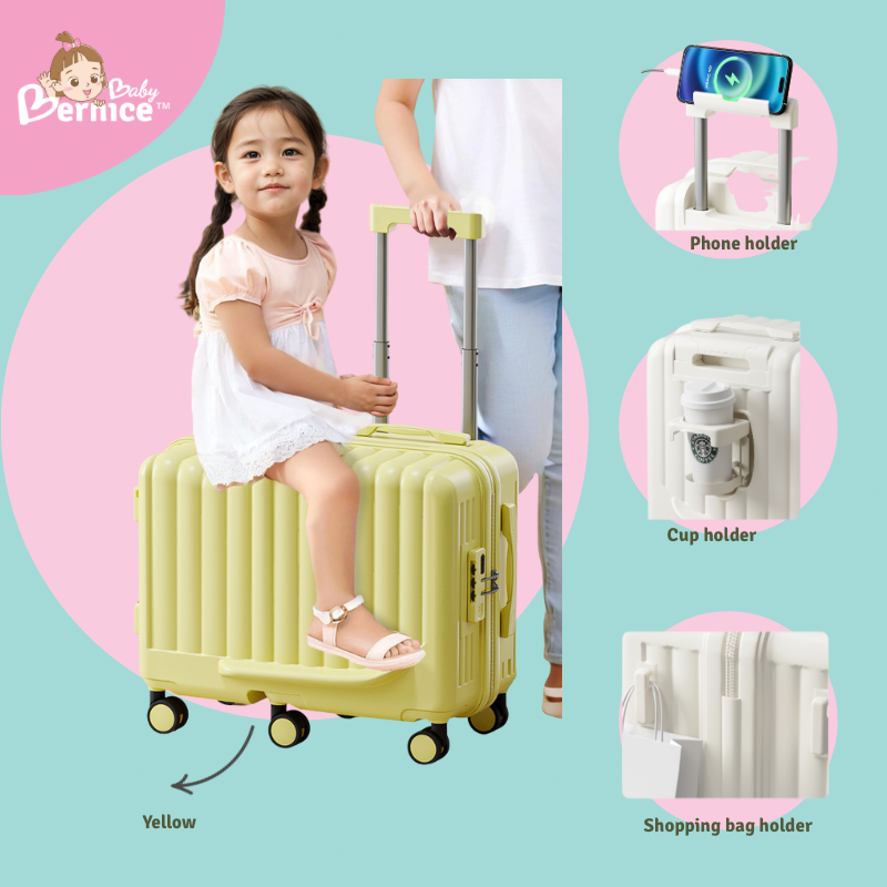 Little Voyager 20” Kids Ride-On Luggage with Seat & Fun Features