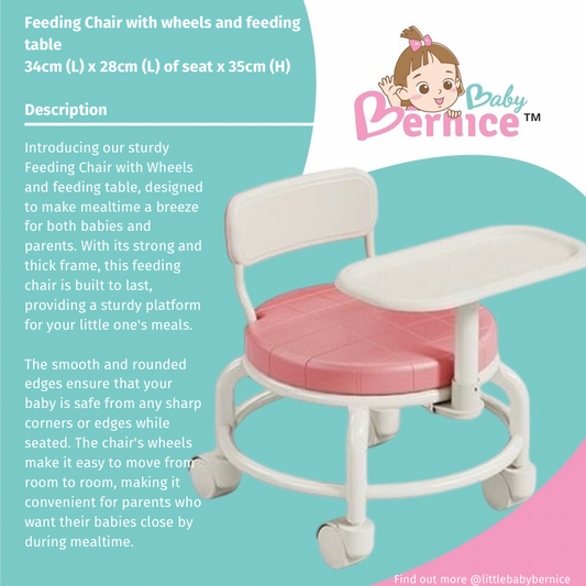 Feeding Chair with wheels and feeding table