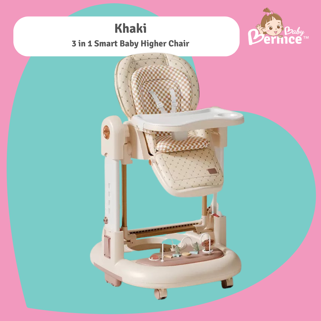 3-in-1 Multi-Functional Smart Baby High Chair, Feeding Chair • Reclining Seat • Baby Walker