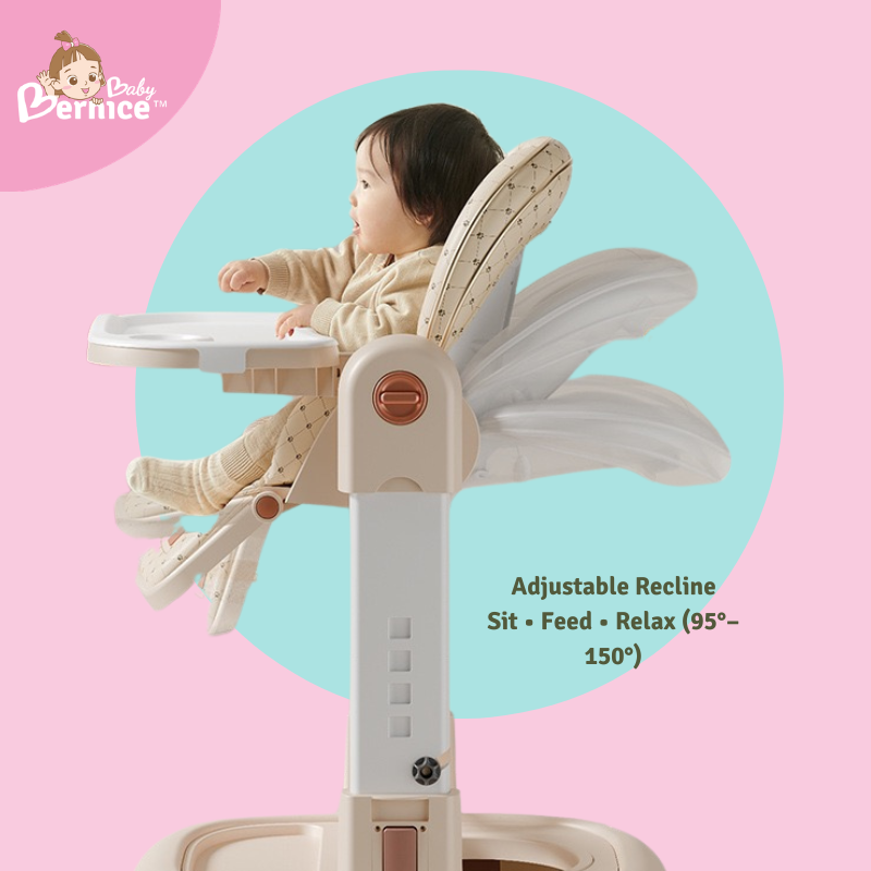 3-in-1 Multi-Functional Smart Baby High Chair, Feeding Chair • Reclining Seat • Baby Walker