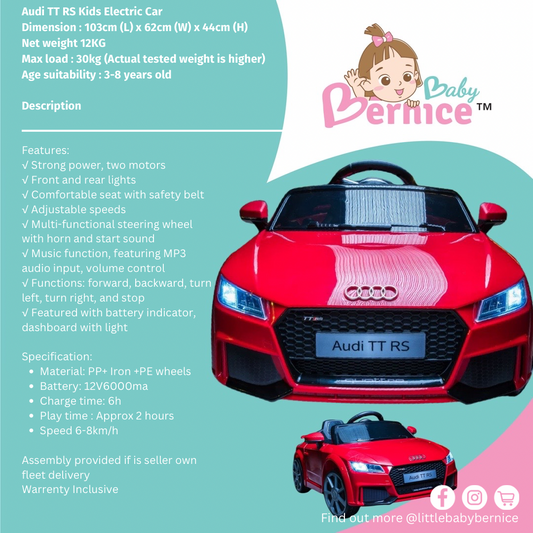 Audi TT RS Kids Electric Car