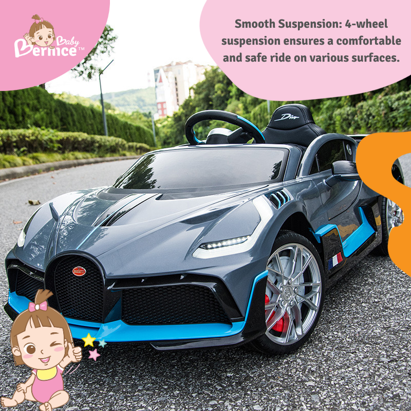 Bugatti Divo Kids Electric Car – 4WD Ride-On with Rocker Mode, Music & Remote Control