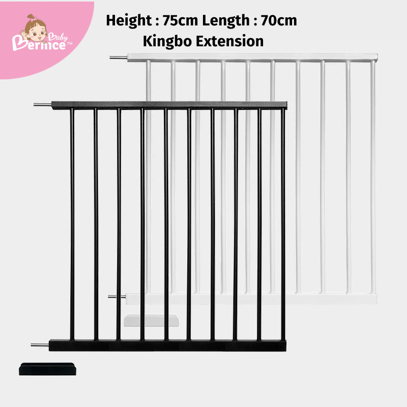 Light Pine Wood and Black Metal Baby Safety Gate / Pets Safety Gate