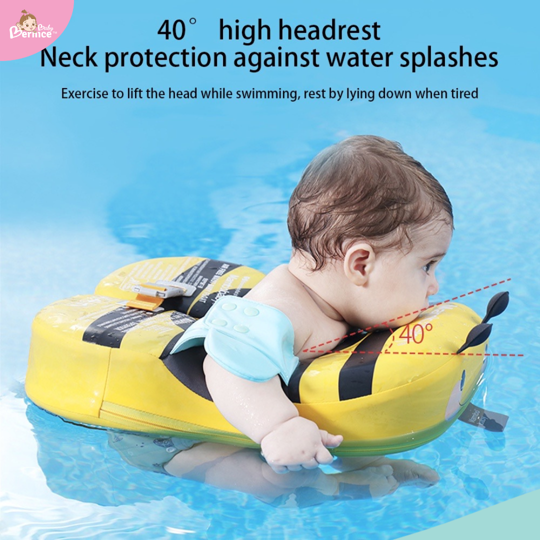Mambobaby Non-inflatable Baby Swim Float Swimming Float Swim Trainer + Sun Canopy