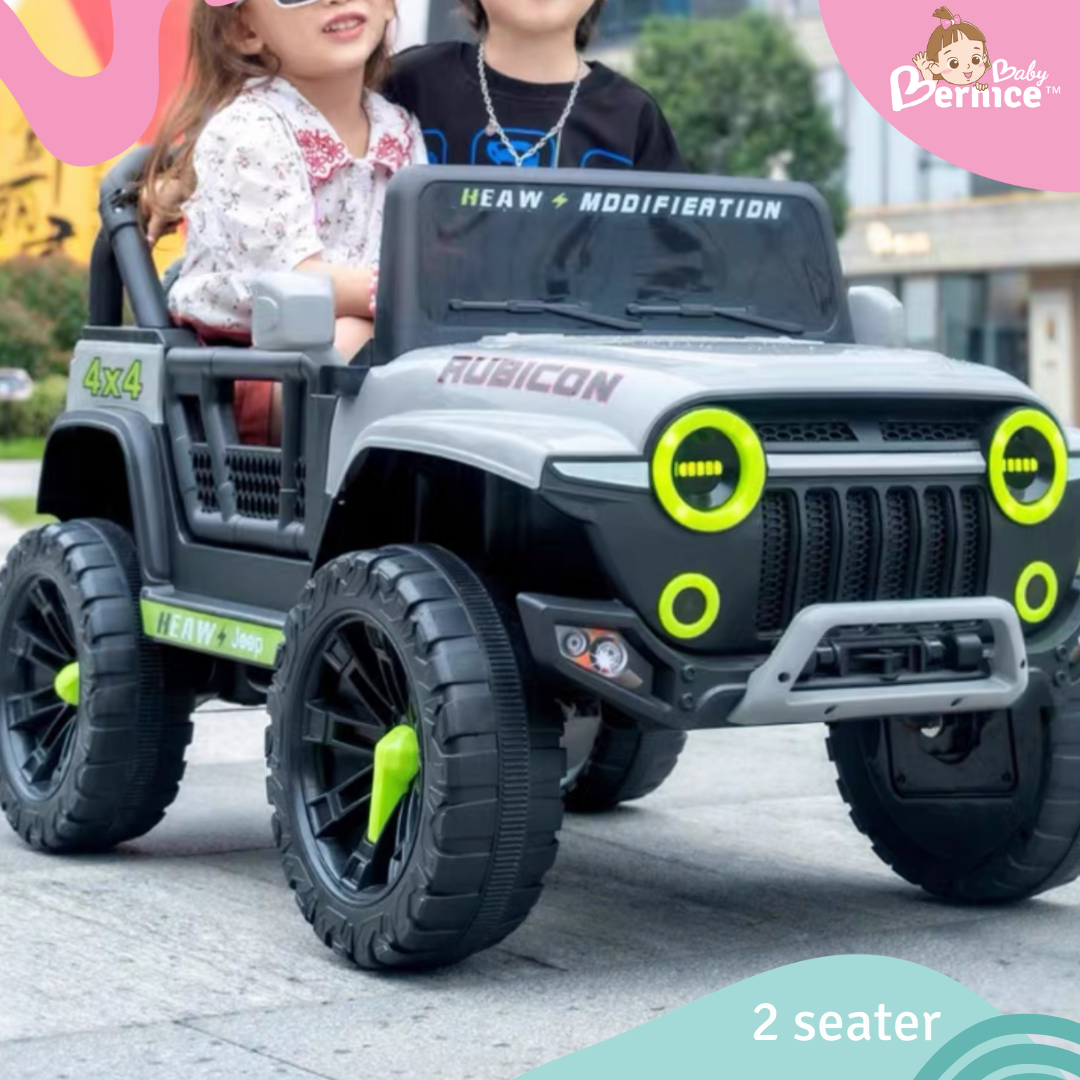 Jeep Rubicon Kids Electric Car – Self-Drive or Remote Control 2 Seater