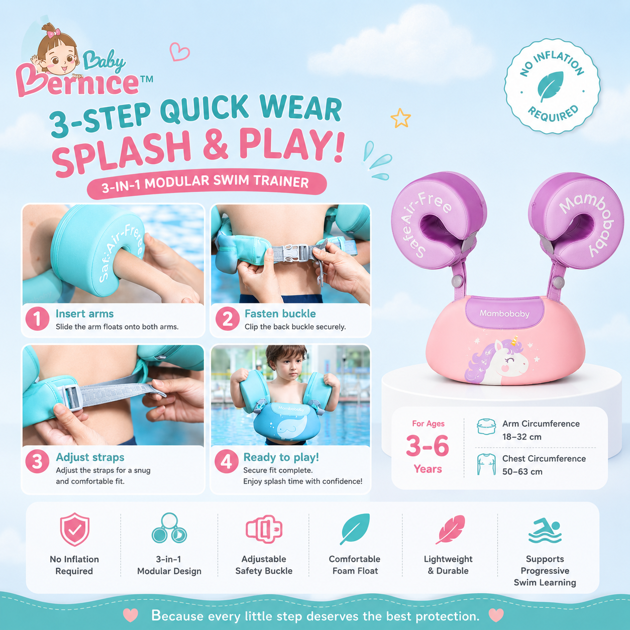 Mambobaby Armband Float for Kids: Keep Your Little Swimmers Safe and Secure