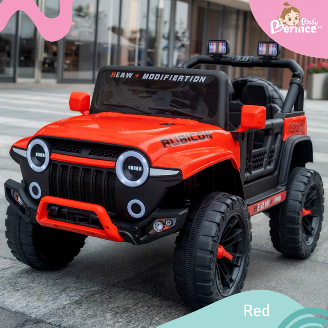 Jeep Rubicon Kids Electric Car – Self-Drive or Remote Control 2 Seater