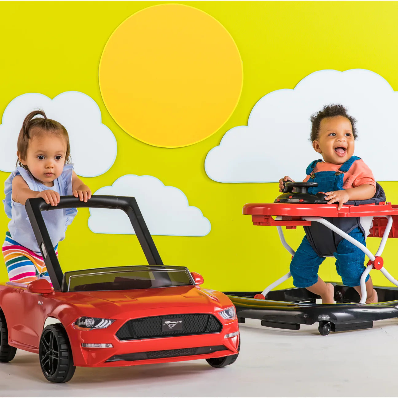 Ways to Play Walker - Ford Mustang, Red, 4-in-1 Walker