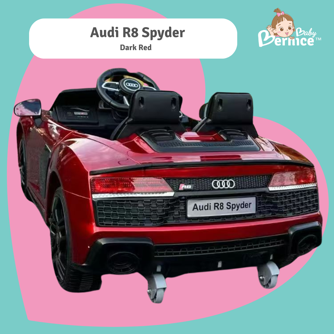 Audi R8 Spyder Kids Electric Ride-On Car 2WD, LED Lights, Music