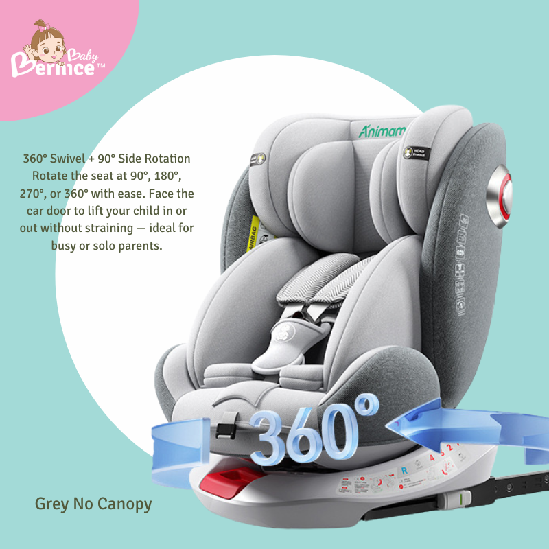 LuxeGuard 360° Swivel Baby Car Seat – First-Class Comfort from Newborn to 12 Years
