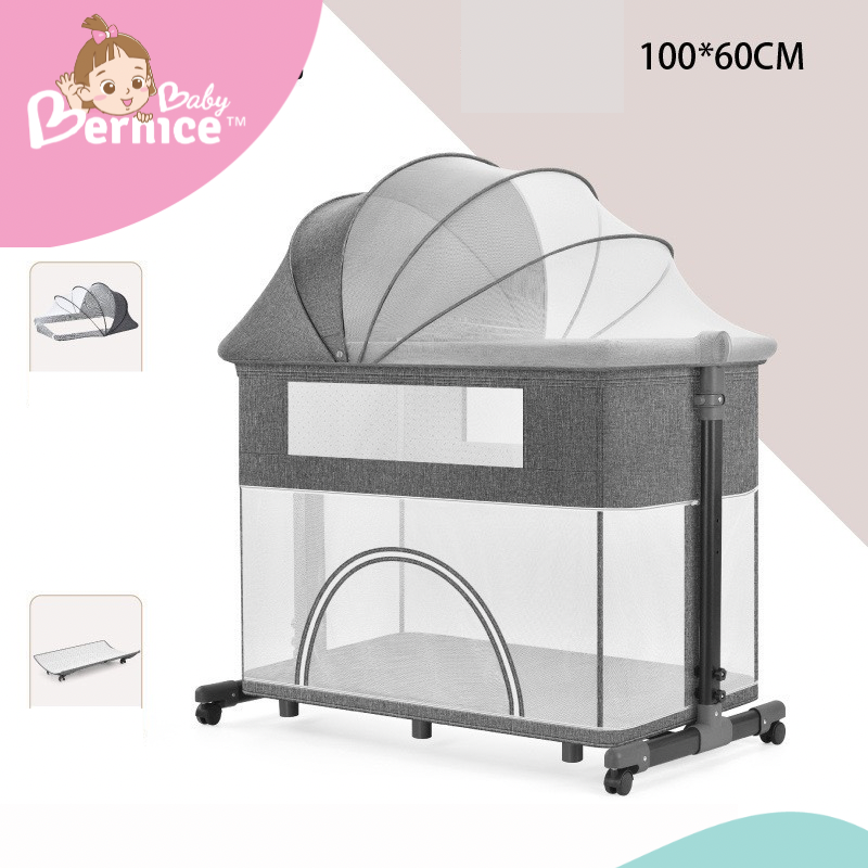 Rock & Relax Bassinet + Playpen (With Changing Table & Mosquito Net)