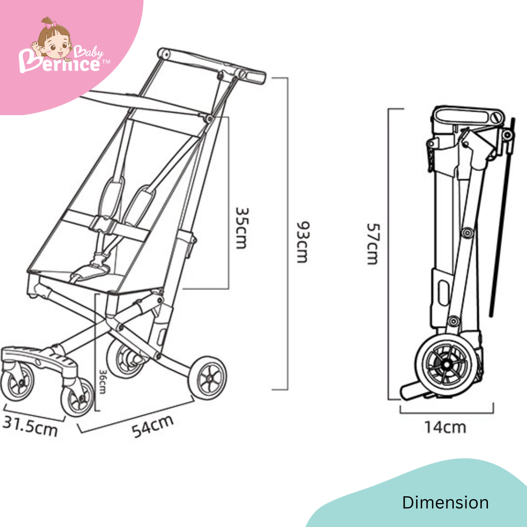 2.8kg light weight travel stroller