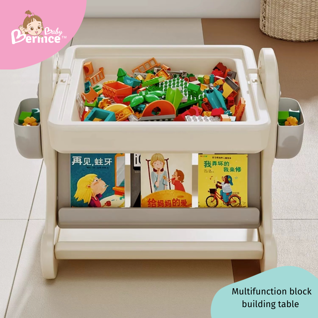 Multi-function building block table with 1 Chair