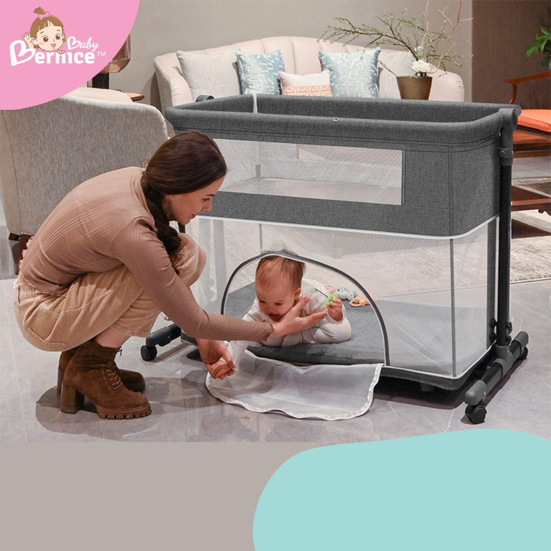 Rock & Relax Bassinet + Playpen (With Changing Table & Mosquito Net)