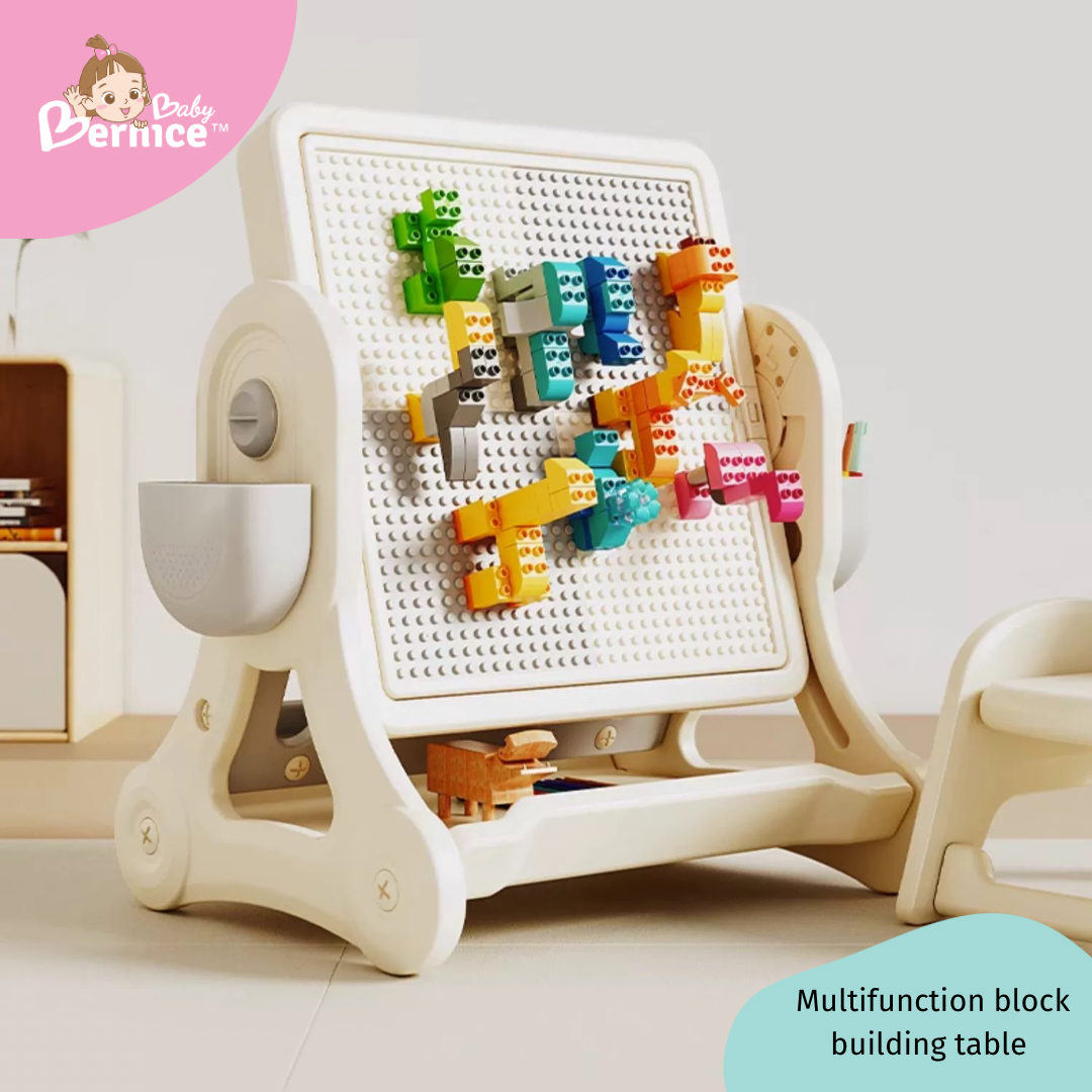 Multi-function building block table with 1 Chair