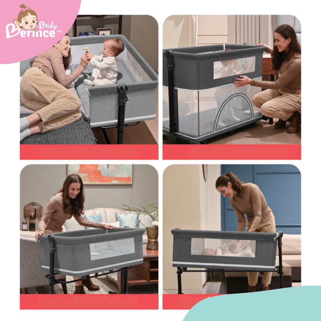 Rock & Relax Bassinet + Playpen (With Changing Table & Mosquito Net)