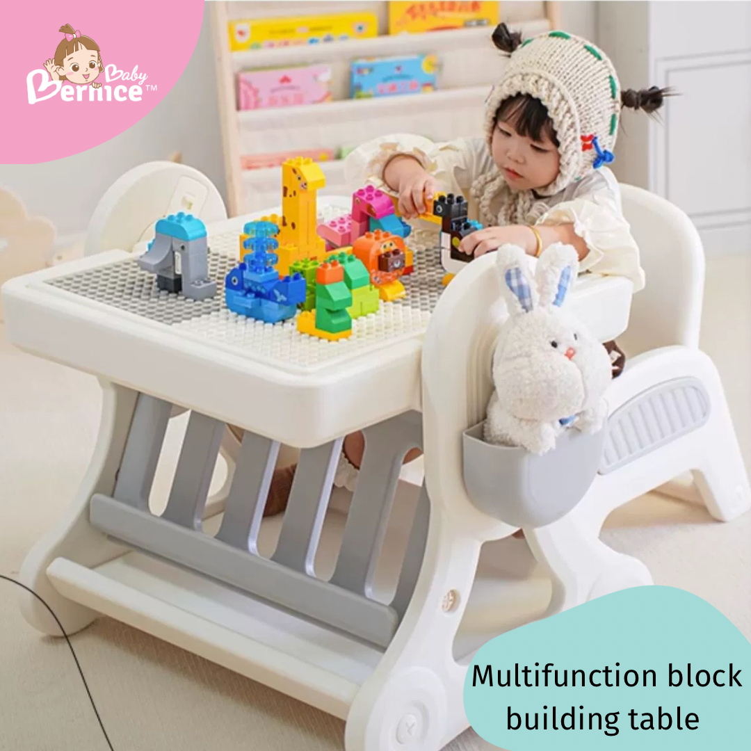 Table With Blocks Multi-function building block table with 1 Chair – LittleBabyBernice ...