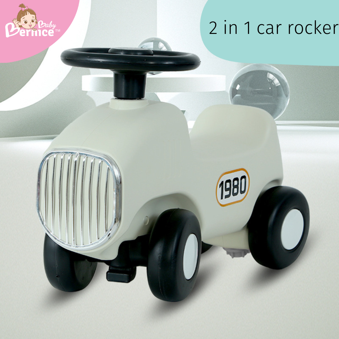 2 in 1 rocker car with steering wheel