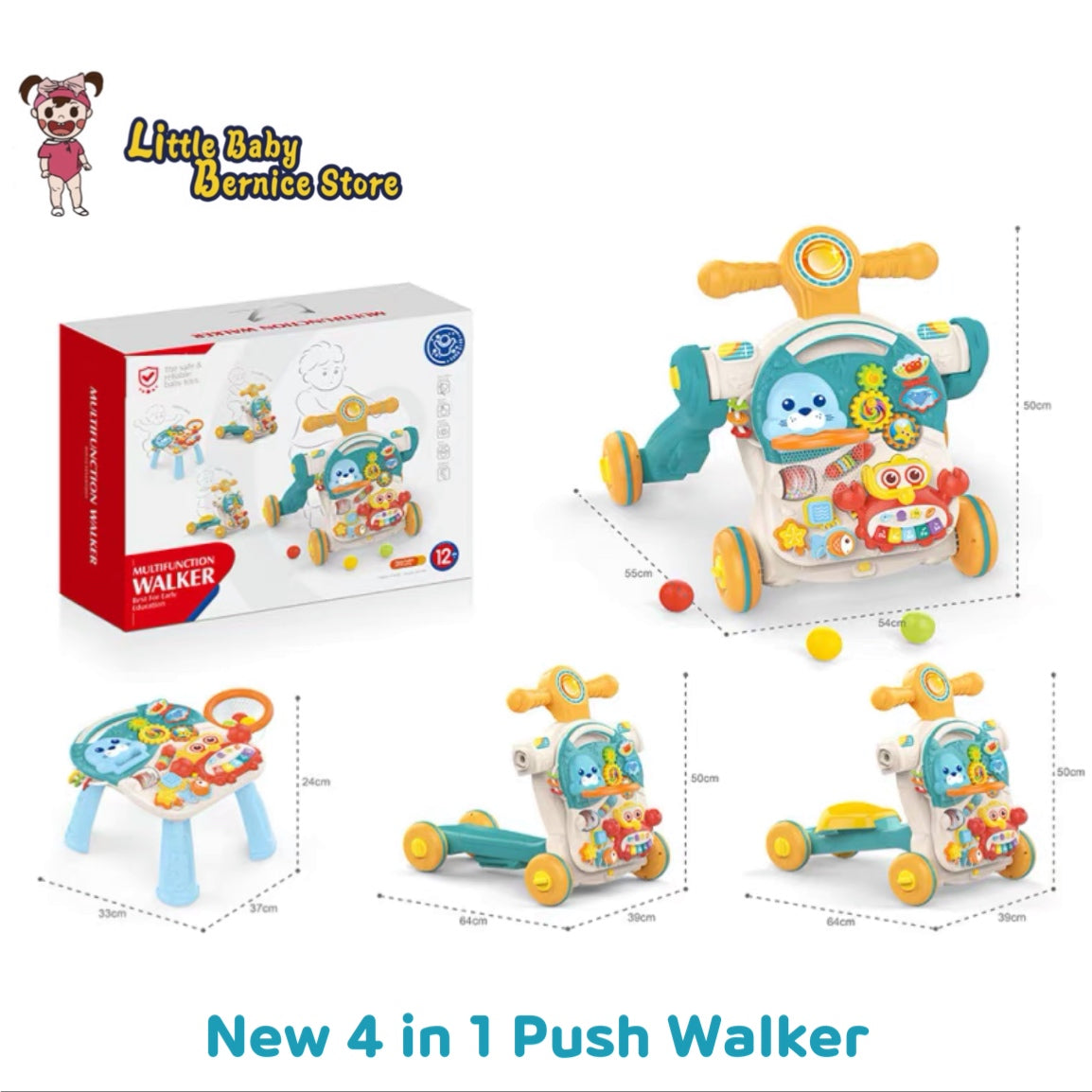 New 4-in-1 Walker and Activity Table!