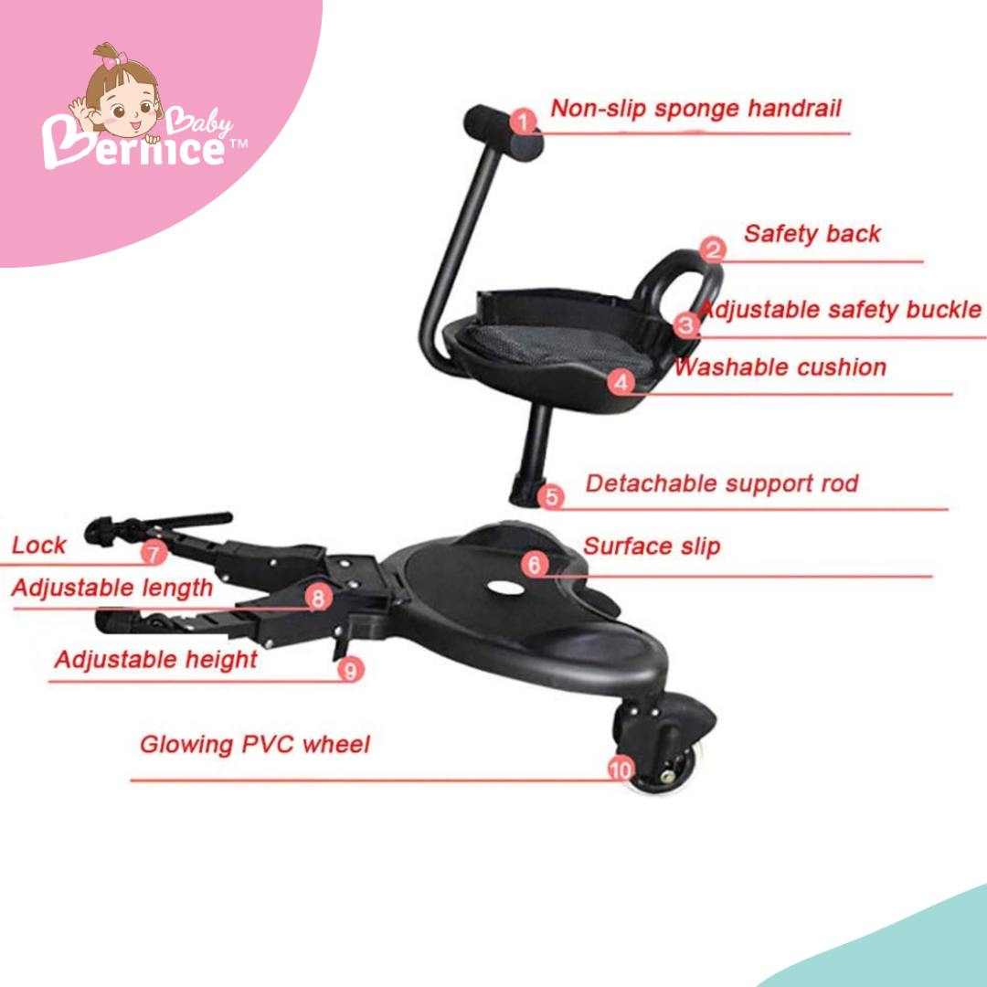 Buggy Board Stroller Standing Board + Saddle | 1-  11years | up to 25kg