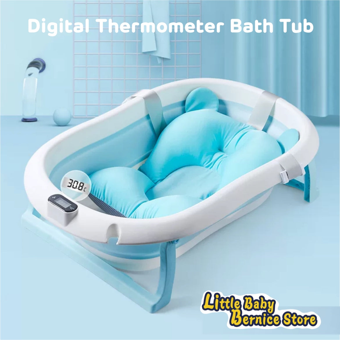 BABY FOLDABLE DIGITAL THERMOMETER BATHTUB