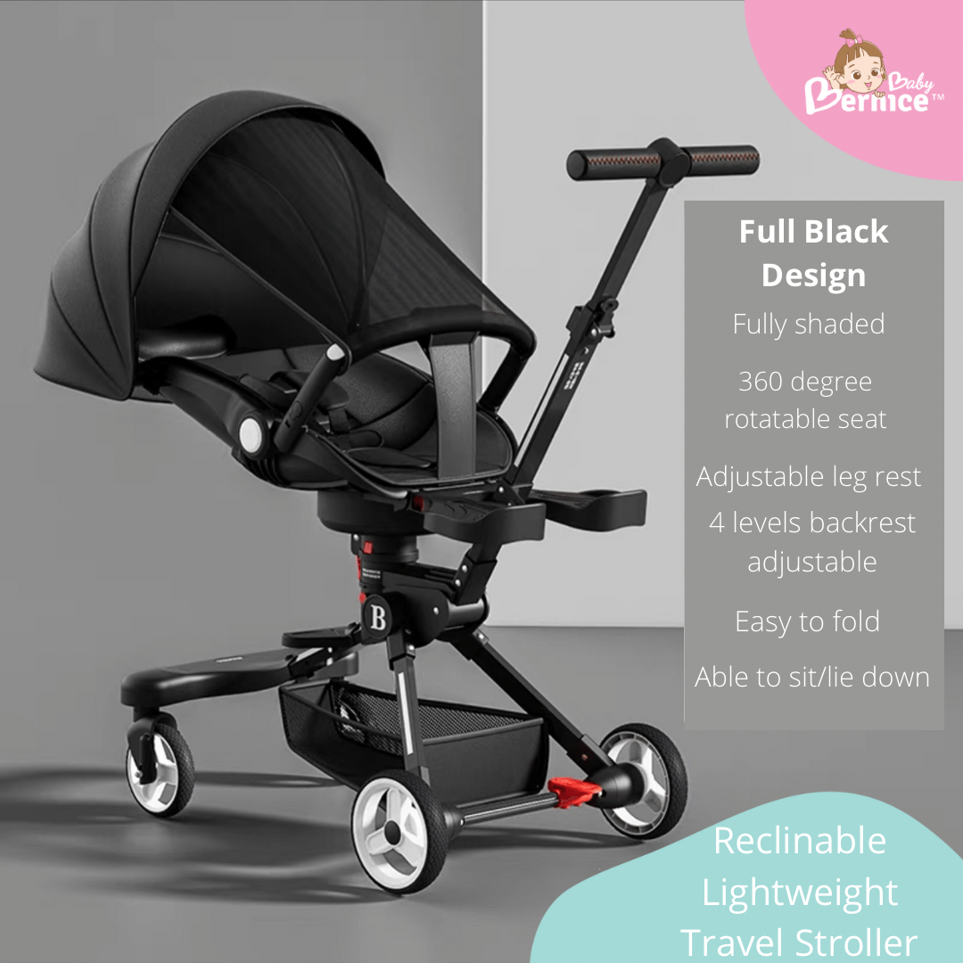 Reclinable Dual Facing Travel Stroller