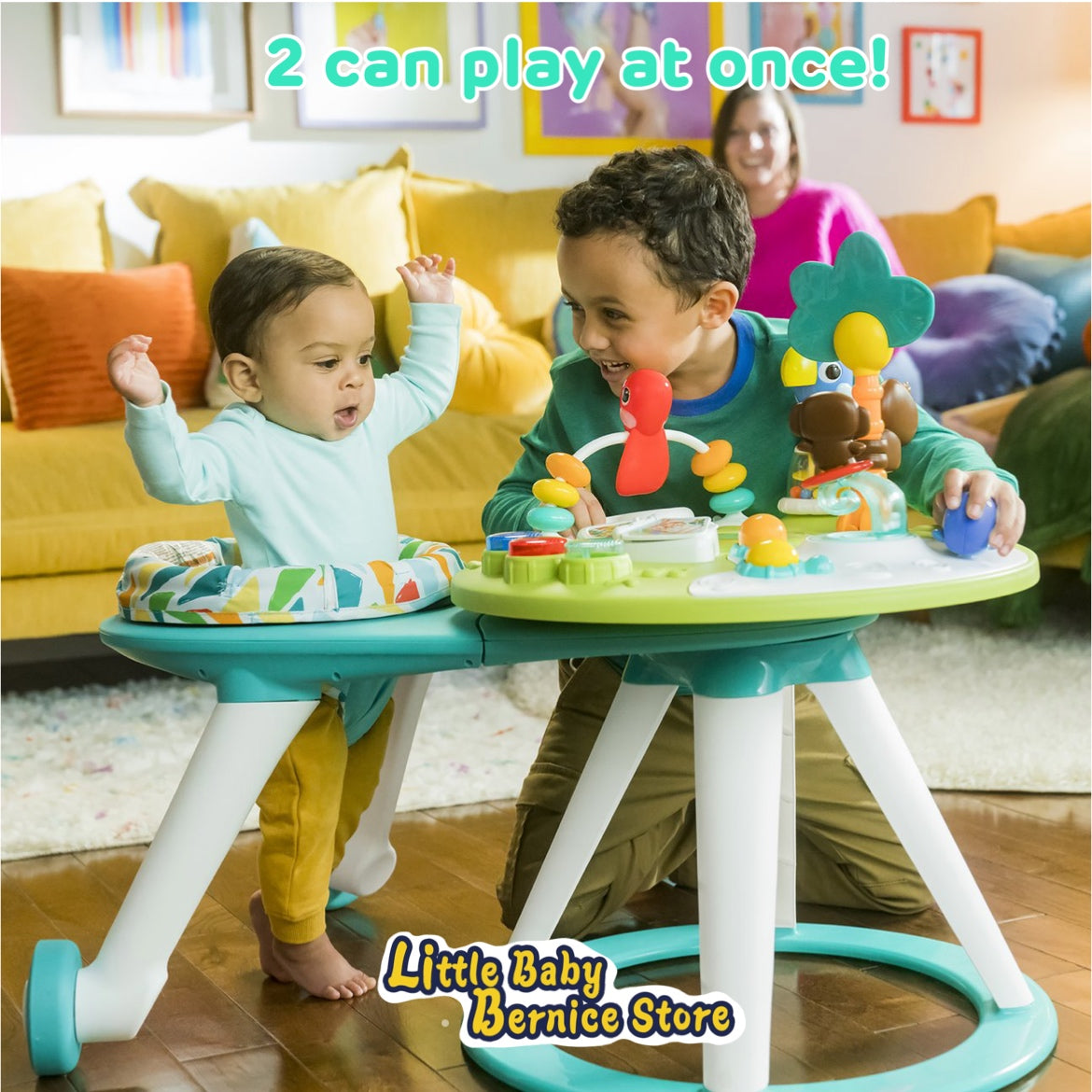 Bright Starts Around We Go 2-in-1 Walk-Around Activity Center & Table