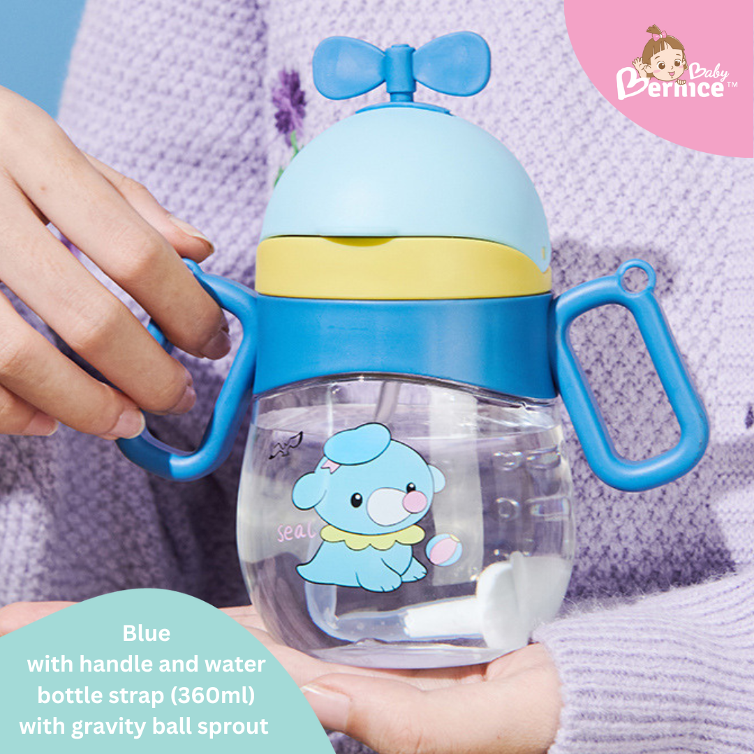 Tritan Baby 360 Straw Water Bottle Sippy Cup 360ml