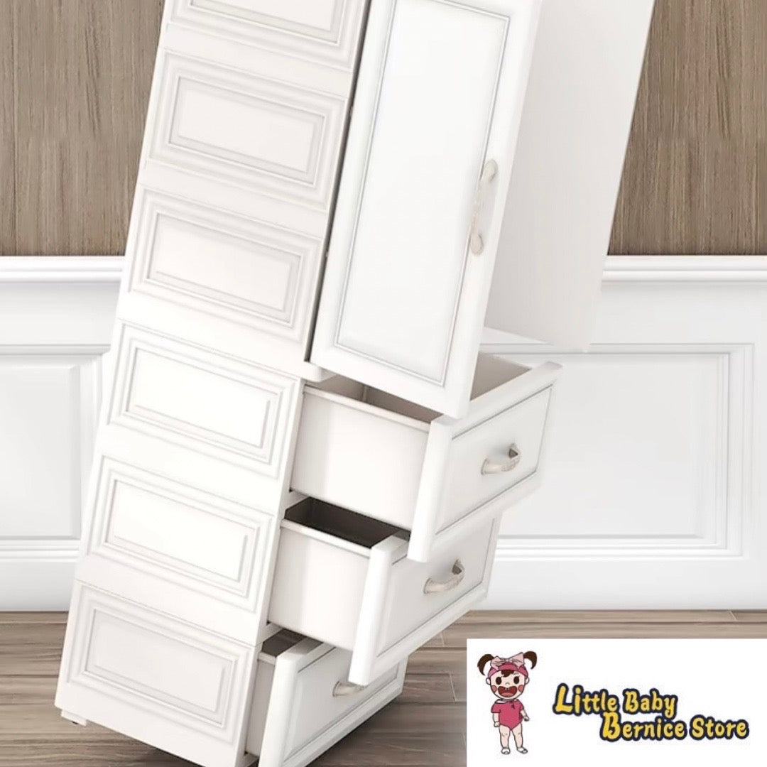 Kids Wardrobe and Plastic Tiers Cabinet Plastic Tiers Drawers