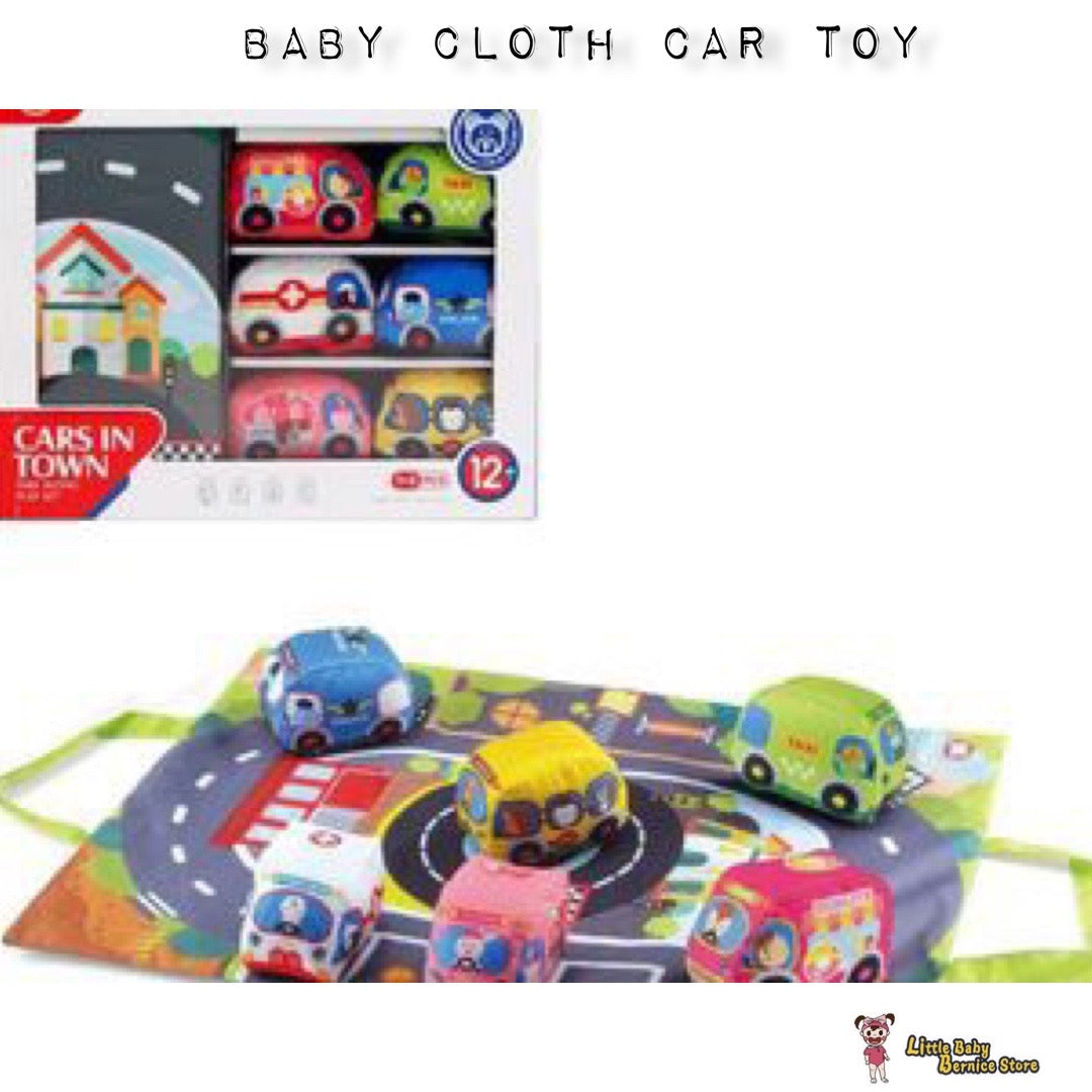 [GREAT GIFT CHOICE] Baby Cloth Cars Toy Set