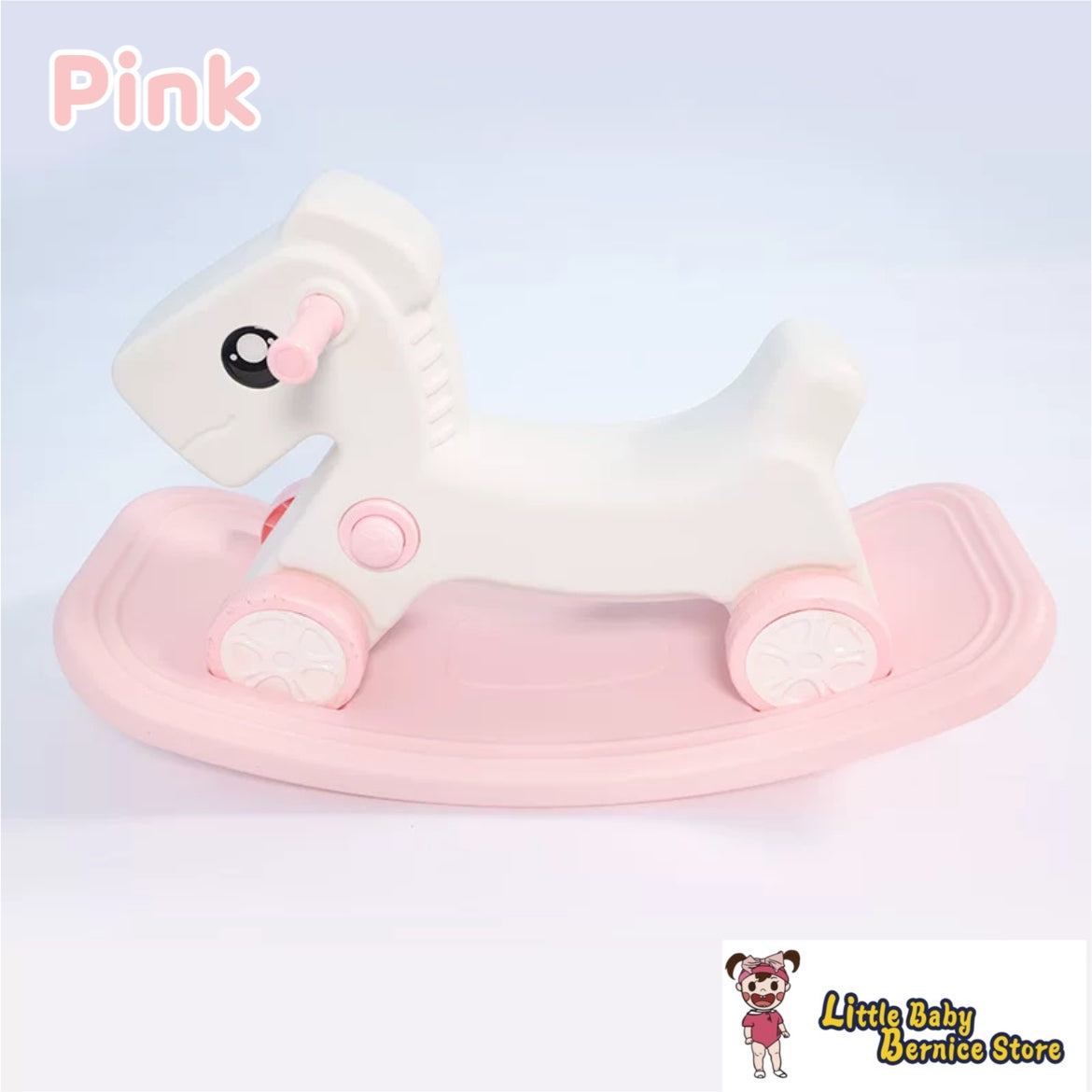 2 in 1 Rocking Horse and Riding Horse with Wheels