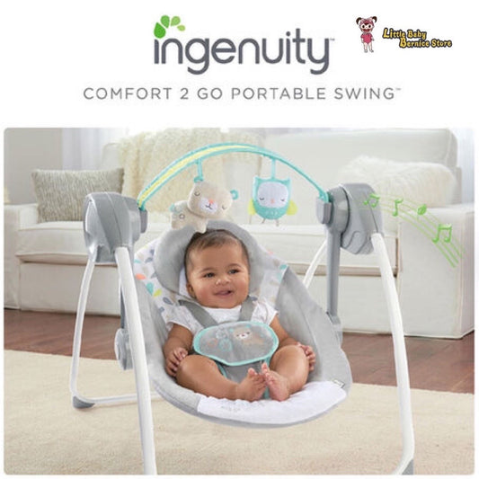 Ingenuity™ Fanciful Forest Comfort 2 Go Portable Swing in Grey