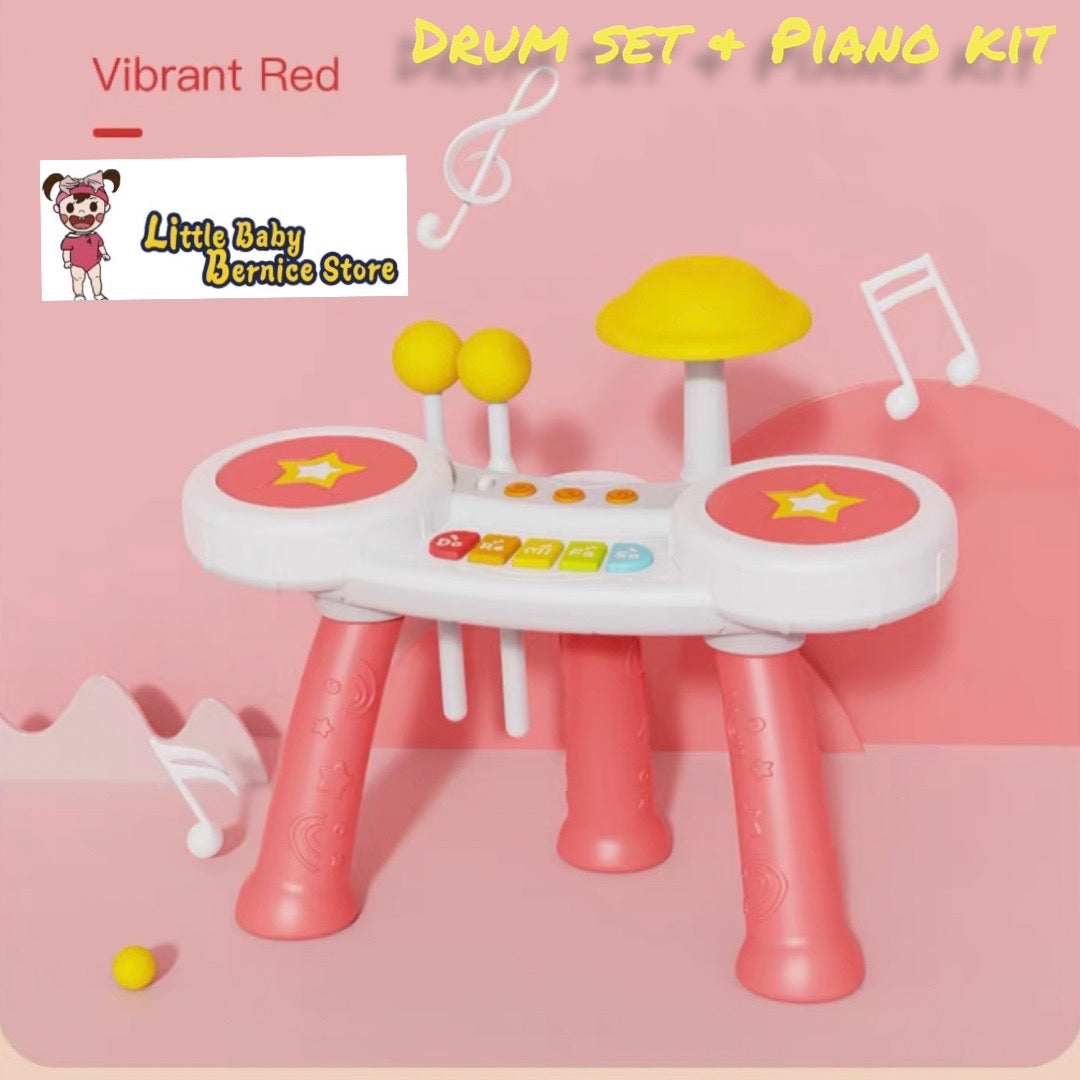 [INSTOCK] Kids Drum Kit and Piano Set