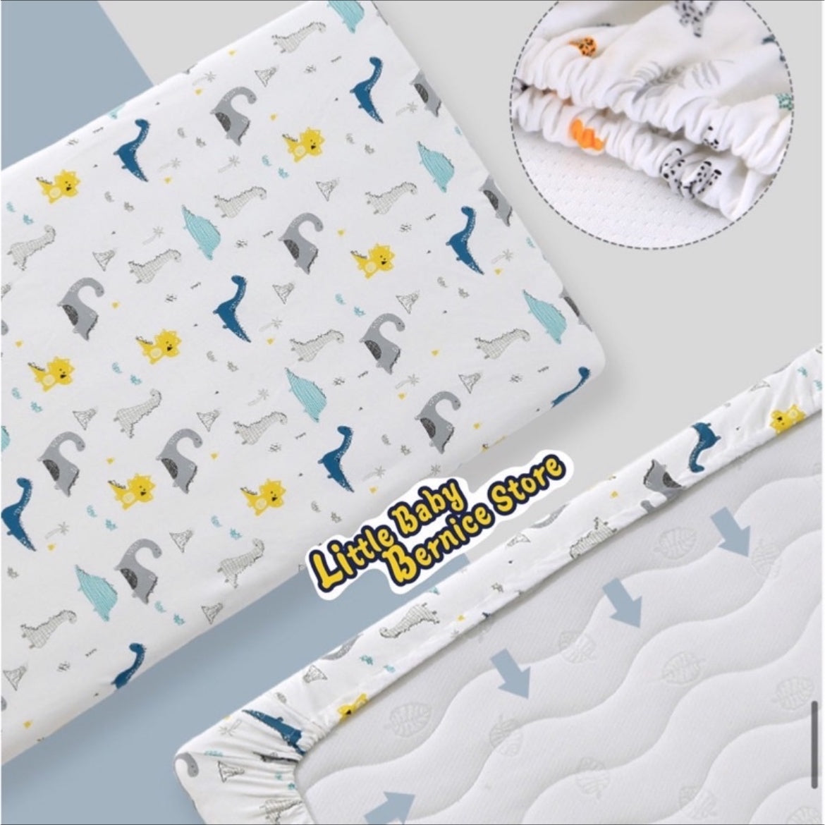 [INSTOCK] Hypoallergenic Cotton Baby Mattress Cover