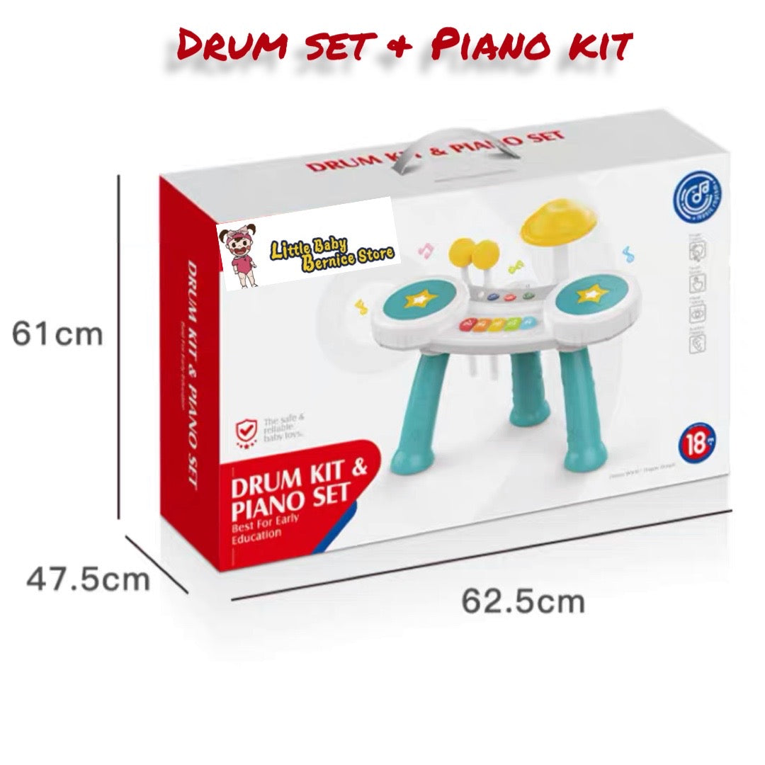 [INSTOCK] Kids Drum Kit and Piano Set