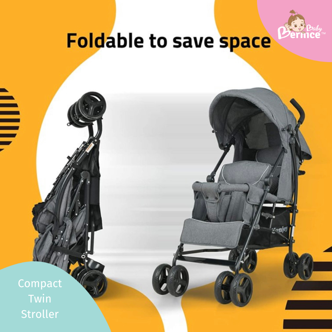 Compact Double Seat Twin Stroller