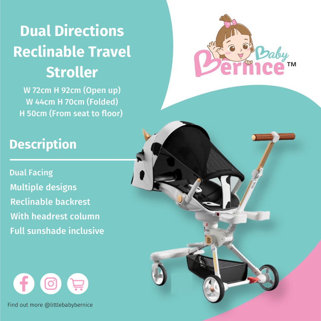 Reclinable Dual Facing Travel Stroller