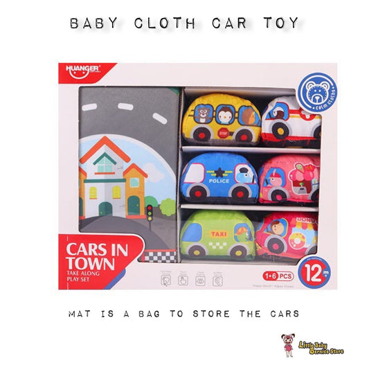 [GREAT GIFT CHOICE] Baby Cloth Cars Toy Set