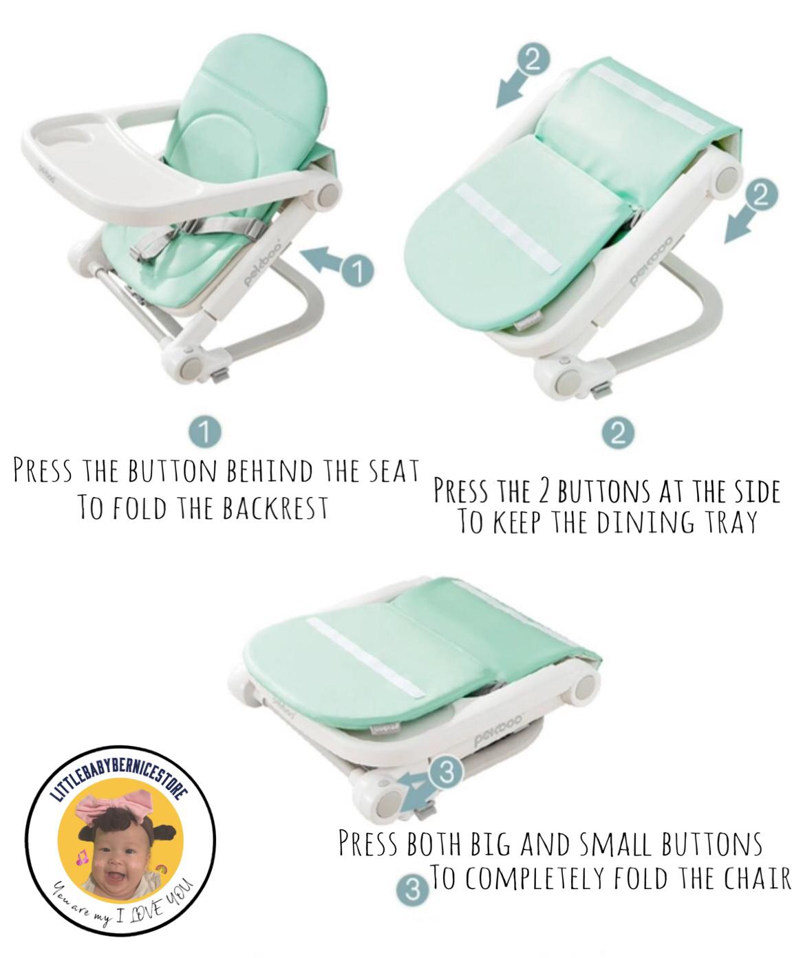 Pekboo Portable Dining Chair Baby Booster Seat