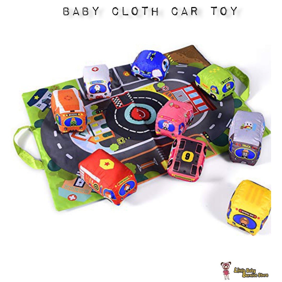 [GREAT GIFT CHOICE] Baby Cloth Cars Toy Set