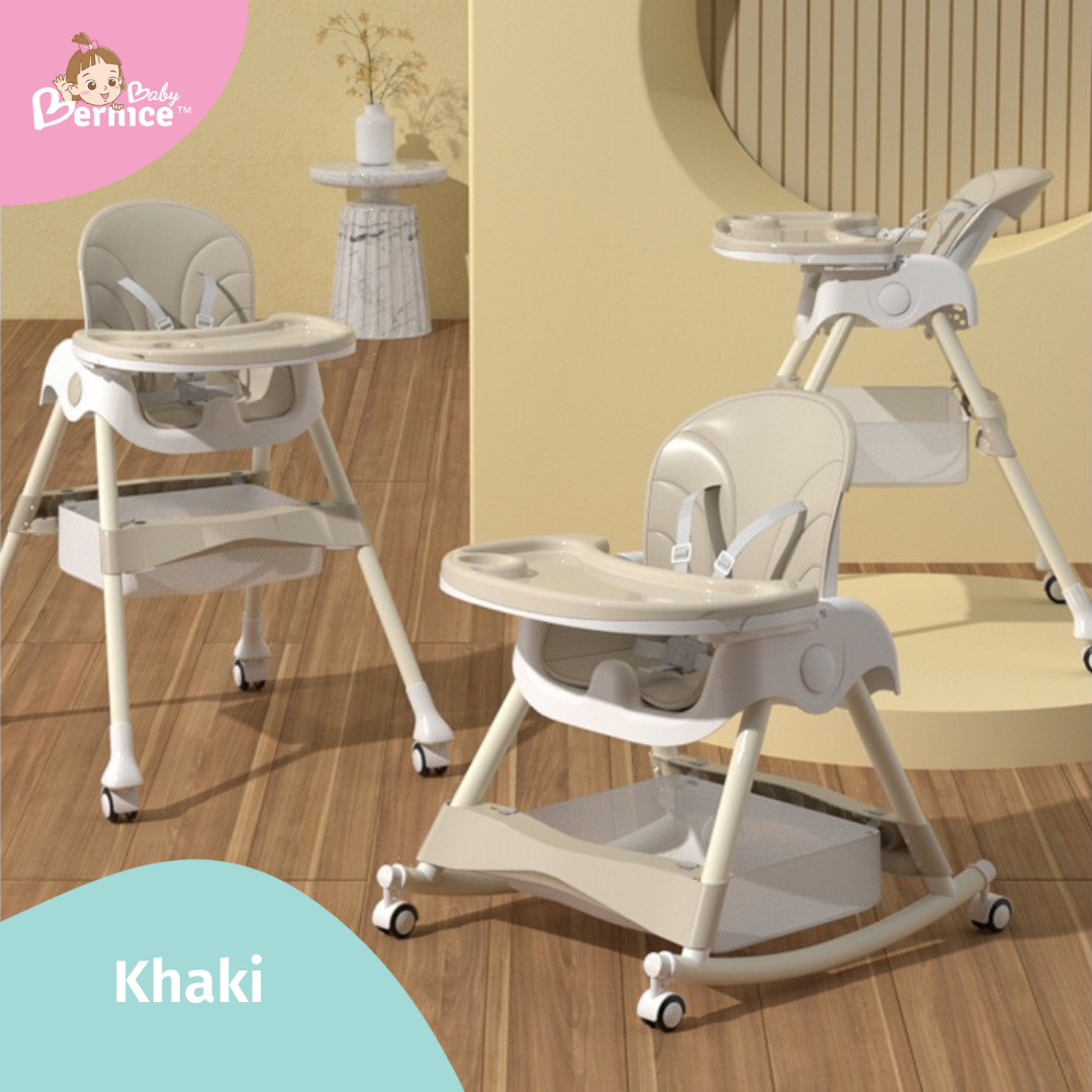 Littlebabybernice Upgraded Foldable Multi-Function High Chair with Rocker Function