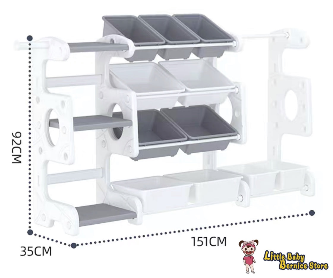 [INSTOCK] Kids Toys Storage Organiser Bookshelf and Clothes Hanger