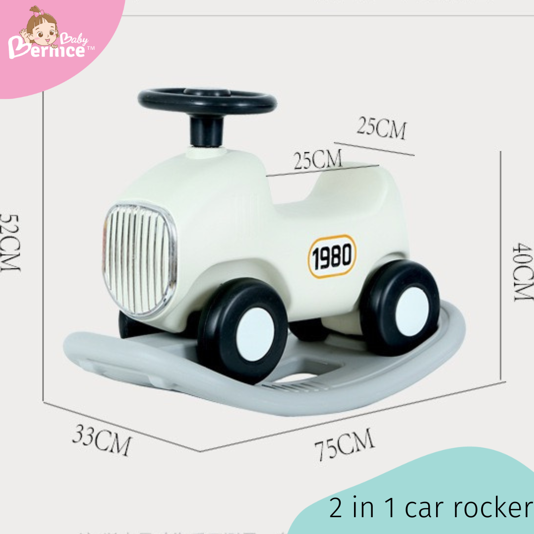 2 in 1 rocker car with steering wheel